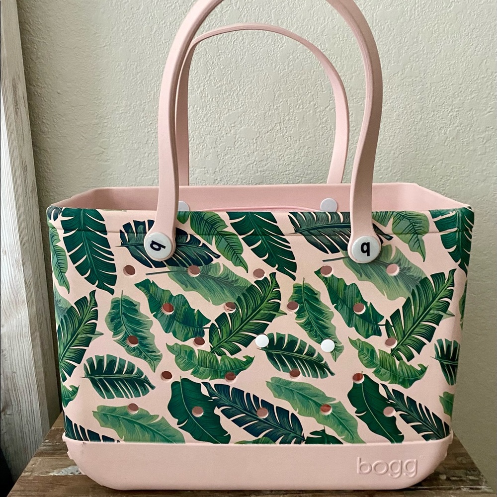 Bogg Bag Pink Palm Print, Large